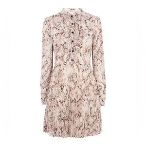 Karen Millen Snake Print Ruffle Mini Dress size 6